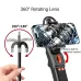 360 Rotation Inspection Camera HD 2MP Endoscope IP67 Waterproof 1m Cable LED Lights Android/iPhone Compatible Visual Image Video Recording Capabilities