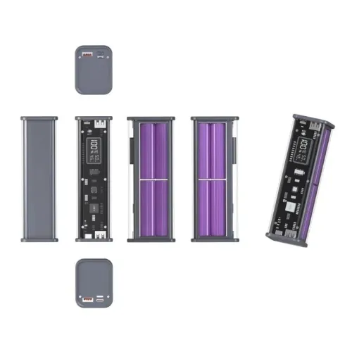 K32 100W 10000mAh/20000mAh Transparent Power Bank LED Display External Battery Power Supply with 2 Input & 3 Output Support PD/QC/AFC/SCP Fast Charging for iPhone 16 16 Pro 15 14 13 Pro Max for Xiaomi 15pro for Samsung Galaxy S25 Ultra