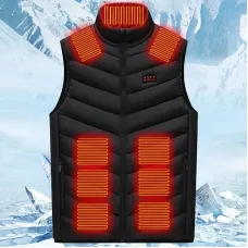Motorcycle Heated Vest Intelligent Three Levels Of Temperature Adjustment Electric Heating Vest Protection From Cold In Winter
