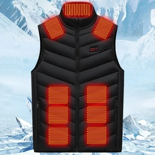 Motorcycle Heated Vest Intelligent Three Levels Of Temperature Adjustment Electric Heating Vest Protection From Cold In Winter