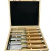High Carbon Steel Woodworking Chisel Set 8pcs Ergonomic Wooden Handle Sharp Blade Widths 10-38mm Professional Wood Carving Tools
