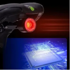 BIKIGHWireless Smart Brake Sensing Bike Taillight 600mAh Battery 15 Light Modes USB-Rechargeable IP66 Waterproof Aluminum Shell Bicycle Rear Light with Remote