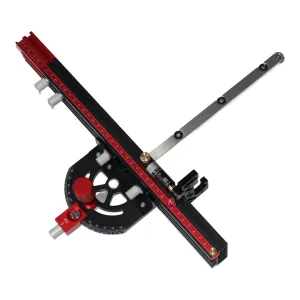 ENJOYWOOD Table Saw Router Table Miter Gauge with Extendable Fence, Adjustable Angles, and Micro-Adjustable Flip Stop for Accurate Woodworking Cuts