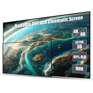AWOL 120Inch ALR Projector Cinematic Screen UST 16:9 170 Viewing Angle Ambient 95% Ceiling Light Giant Cinema Screen