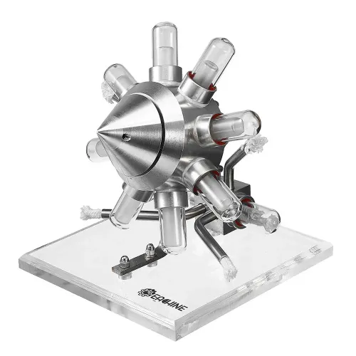 Eachine ET3 STEM Hot Air Four Cylinder Stirling Engine External Combustion Engine Model Is Suitable for Science Experiments