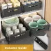 2PCS Kitchen Sink Rack Retractable Metal Basket Double Layer Seasoning Snack Bottle Pull Out Storage Rack Cabinet Layered Rack