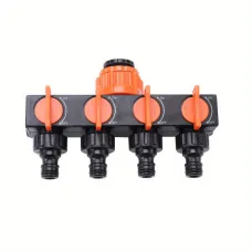 4 Way Garden Hose Splitter Faucet Hose Connector Hose Water Divider With 4 Separate Switches For Outdoor Sprinkler System