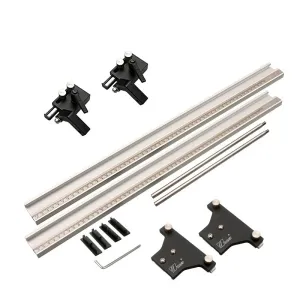 Wnew Track Saw Circular Saw Parallel Rail Guide System for Repeatable Cuts Woodworking Track Saw Guide Rail Joining Set for Makita Festool Guide Rail