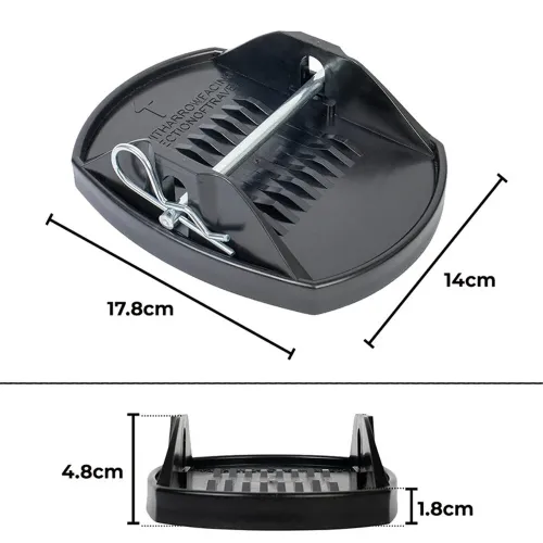 4pcs Outdoor Corner Steady Pads Metal Pin Caravan Jack Pad Feet RV Accessories