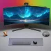 RGB Curved Computer Monitor Light Bar 10W Dual Light Source Non Glare Asymmetric LED Desk Lamp with Remote Control USB Powered
