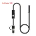 5.5MM Lens 3-In-1 Smartphone Endoscope Camera 480P Soft Wire IP67 Waterproof For Car Maintenance And Industrial Sewer Inspection
