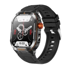 SENBONO D16 2.01-Inch HD Screen Strong Flashlight 35 Days Battery Life Heart Rate Blood Pressure Blood Oxygen Monitor Sleep Monitoring Breathing Exercise Multi-sport Modes IP68 Waterproof Smart Watch