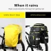 Rhinowalk 65L 3 In 1 Bicycle Pannier Waterproof Multi-functional Cycling Double Side Rear Rack Tail Seat Pack Luggage Carrier Bags for MTB