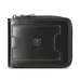 BULLCAPTAIN Genuine Leather Zippered Men's Wallet Cowhide RFID-blocking Multi Card Slots Coin Money Purse
