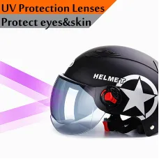 Open Face Half Helmet Anti-UV Safety Cyclist Bicycle Electric Motorcycle Scooter Bike Helmets for Men Women