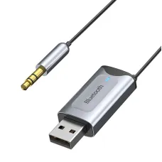 MnnWuu AUX USB bluetooth 5.3 Music Receiver Adapter Dongle 3.5mm Jack SBC AAC Audio CVC Noise Cancelling Hands-free Call with Microphone Support TF Card