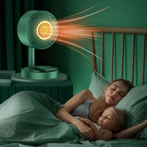 500W Mini Portable Extendable Foldable Heater Quick-Heat Household Heater Mini Small Desktop Heater Stretch Foldable Dormitory Electric Heater