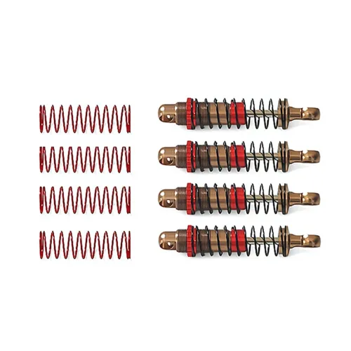 4PCS Upgraded Metal Oil Filled Shock Absorber Dampers for FMS 11810 Mogrich 1/18 Off-Road RC Cars Vehicles Models DIY Modification Spare Parts Accessories P24-BZ02