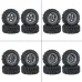 4PCS Upgraded Tires Carbon Fiber Wheel Rims for FMS SCX24 TRX4M 1/18 RC Cars Vehicles Models Spare Parts Accessories