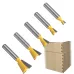 LAVIE 5pcs 8mm 1/2" 12mm Shank Dovetail Joint Router Bit 1/4" 3/8" 1/2" 5/8" 3/4" Cutting Dia Woodworking CNC Engraving Milling Cutter