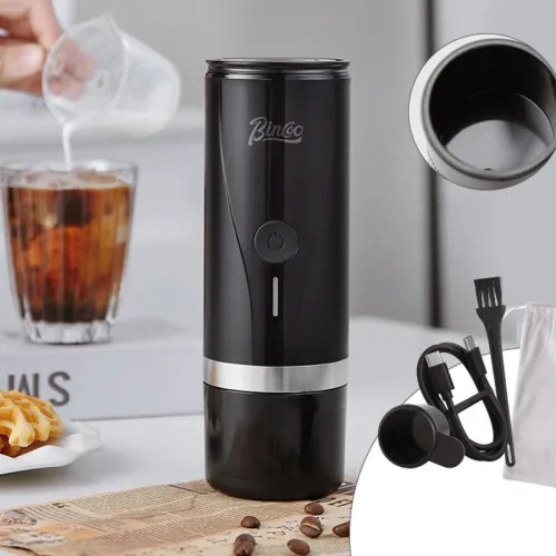 Bincoo Portable Coffee Machine Electric Cordless Espresso Machine Coffee Maker 1800mAh Battery for Car Travel Camping Outdoor Sport