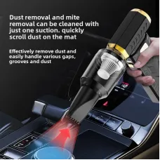 M18 Handheld Vacuum Cleaner 10000mAh Battery 6-Speed Adjustable Brushless Motor 65W Power Lightweight Cordless Blowing and Suction Portable Car Dust Collector