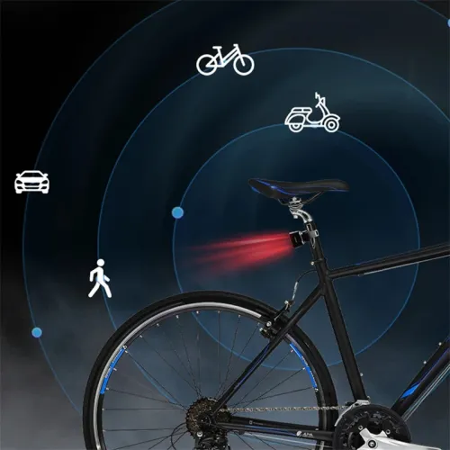 BIKIGHBike Radar Taillight 1500mAh Battery 7 Light Modes 3 Radar Modes Type-Rechargeable IP64 Waterproof Bicycle Rear Light for Outdoor Cycling