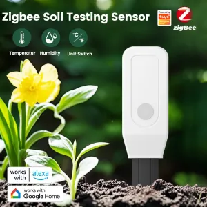 Tuya WiFi/Zigbee3.0 Smart Soil Moisture Tester Thermometer Hygrometer Gardens Farms Lawns Plants Flowers Digital Monitor Gardening Tool