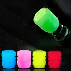 4PC Car Luminous Valve Caps Fluorescent Night Glowing Car Motorcycle Bicycle Wheel Styling Tyre Hub Universal Cap Decor