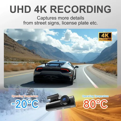 Car Dash Cam GPS WIFI 24h Record Front 2K/3K/4K Rear 1080P Dual Camera Driving Recorder G-Sensor Night Vision WDR Car DVR
