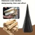 Manual Splitting Wedge Steel Diamond Shape 4 Way Log Splitter High Strength Anti Rust Coating Labor Saving Sledgehammer Tool Wood Splitting