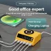 WLX-M9A 110W 6-Port USB PD Charger 3USB-A+3USB-C PD QC3.0 Fast Wireless Charging with Digital Display Desktop Charging Station EU Plug US Plug for iPhone 15 14 13 Pro for Samsung Galaxy Z Fold6 for Xiaomi Civi 4 Pro