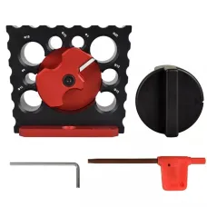 8 Holes Carbide Inserts Dowel Maker Jig High Speed Dowel Cutter Dowel Plate for Wood Rod Milling Pin Round Rod Auxiliary Tool