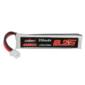 5Pcs URUAV 3.8V 250mAh 40C/80C 1S HV 4.35V LiPo Battery PH2.0 Plug for RC Drone