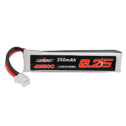 5Pcs URUAV 3.8V 250mAh 40C/80C 1S HV 4.35V LiPo Battery PH2.0 Plug for RC Drone