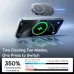 Baseus PrimeTrip VC1 Pro Qi2 15W Magnetic Wireless Car Charger Mount Built-in Cooling Fan Fast Charging for iPhone 16 15 14 for Samsung Xiaomi Air Vent Phone Holder