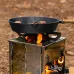 IPRee Folding Stainless Steel Oven Portable Wood Burner Camping Wood Stove Mini BBQ Grill Carry Bag Camping Supplies Fire Wood Heater