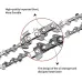Metal Chainsaw Chain Replacement Alloy Chainsaw Saw Chain Fits Guide Bar 4-16 Inch High Wear Resistance Sharp Blade Fast Cutting Woodworking Tool