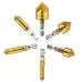 6pcs 6mm-19mm 5 Flute Countersink Drill Bit Set 90 Counter Sink Chamfer Cutter 1/4 Inch Hex Shank