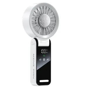 Tevorex Mini USB Fan with Digital Display 100-Speed Portable Folding Cooling Fan High Speed Strong Wind Handheld Small Fan for Outdoor