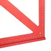 16 Inch 400mm Woodworking Triangle Measuring Ruler Aluminum Alloy Red High Precision 90/45 Degree Angle Clear Metric Scale for Measuring Drawing
