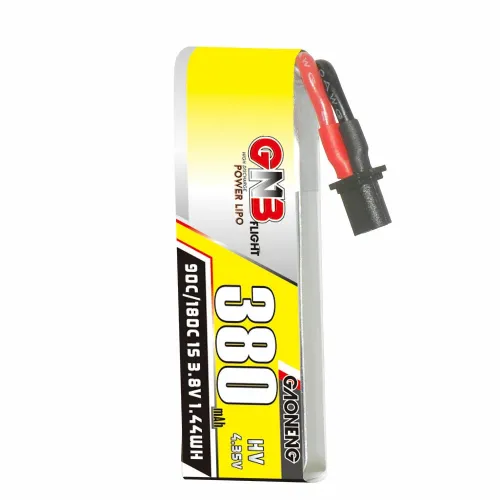 6Pcs Gaoneng 3.8V 380mAh 90C 1S LiHV Battery A30 Plug With Adapter Cable for Emax Tinyhawk S BetaFPV Beta75X