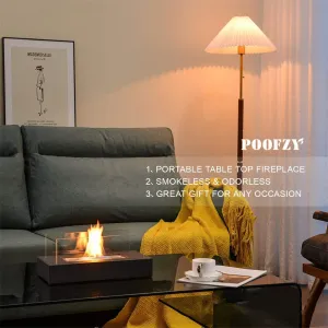 IPRee Desktop Camping Heating Portable Ambient Light Bioethanol Fireplaces & Portable Desktop Firepit For Home Outdoor Courtyard