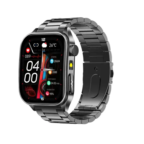 E810 1.952-inch AMOLED ECG 650nm Laser Semiconductor Conditioning Micro Physical Examination bluetooth Call Heart Rate Blood Pressure Blood Oxygen Monitor Uric Acid and Blood Lipid Blood Glucose Measurement HRV-AI Medical Diagnosis IP68 Smart Watch