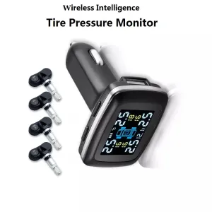 Tire Pressure Monitoring System TPMS Display Wireless Four-Wheel Independent Display Tire Pressure Monitor Tire Pressure Detector