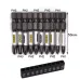 1/4 Screwdriver Bit Set 11pcs Magnetic Drill Bits Hex Shank Impact Driver Torx Cross Hex Plum Blossom Head White Grey