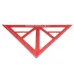 16 Inch 400mm Woodworking Triangle Measuring Ruler Aluminum Alloy Red High Precision 90/45 Degree Angle Clear Metric Scale for Measuring Drawing