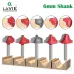 5PCS 6mm Shank Woodworking Router Bits Tungsten Carbide Cutter Rust Resistant Coating High Precision CNC Router Tool
