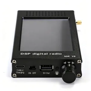 DeepSDR V6 High Performance DSP Digital Receiver 4.3 Inch IPS Touchscreen 192kHz Spectrum Display Multimode CW AM SSB FM Audio SDR Radio Receiver