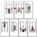 UDirect BOMINFIMulti-Function Power Cage Power Tower 17.5-68'' High Adjustable Dipping Station Barbell Stand Squat Cage for Weight Training Max Loading 800lbs